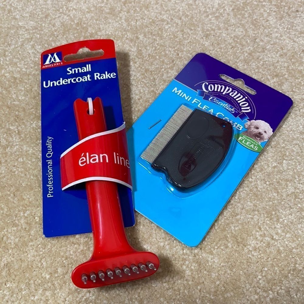 Small Undercoat Rake & Flea Comb - NEW